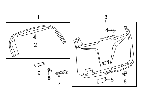 2015 Ford Police Interceptor Utility Interior Trim - Lift Gate Diagram