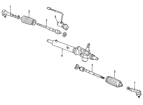 1992 Ford Probe Outer Tie Rod Diagram for FO2Z3A130A