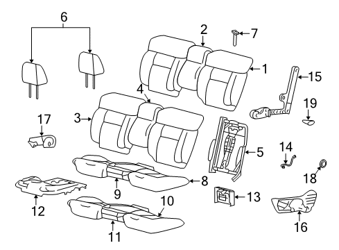 2008 Ford F-150 Front Seat Components Diagram 7 - Thumbnail