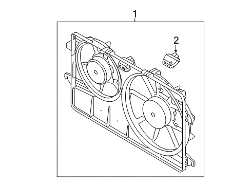 2012 Ford Transit Connect Cooling System, Radiator, Water Pump, Cooling Fan Diagram