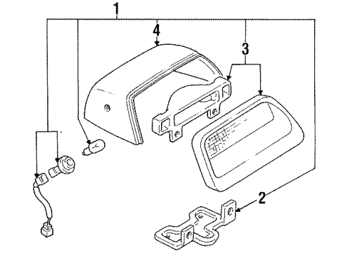 1994 Mercury Tracer High Mount Lamps Diagram 1 - Thumbnail