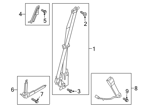 2021 Lincoln Navigator Front Seat Belts Diagram