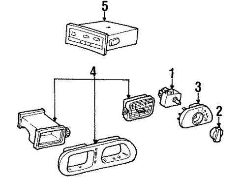 1998 Ford Windstar A/C Switch Diagram for F58Z19986A