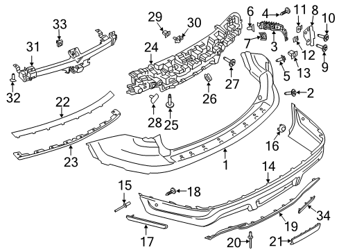 2019 Ford Explorer Side Bracket, Rear Passenger Side Diagram for FB5Z-17D942-C