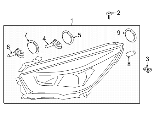 2022 Ford Escape Headlamps Diagram 1 - Thumbnail