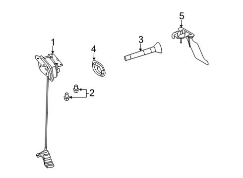 2021 Ford E-350 Super Duty Spare Tire Carrier Diagram