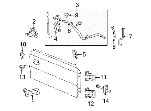 2008 Ford Mustang Handle, Inside, Black, Front Upper Inner Passenger Side Diagram for 5R3Z-6322600-AAC