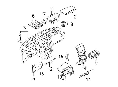 2007 Mercury Mountaineer Instrument Panel Diagram