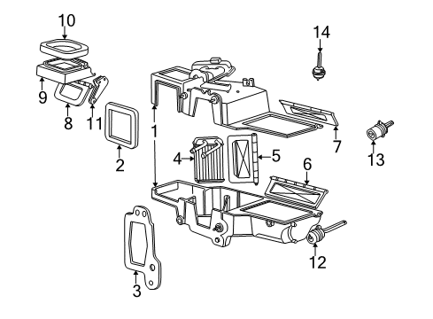 1999 Ford Explorer HVAC Case Diagram