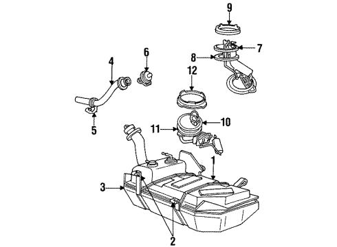 1997 Ford Mustang Module Diagram for XR3Z-9D372-AC