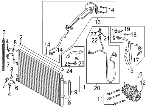 2023 Lincoln Navigator Compressor Assembly Diagram for NL1Z-19703-C