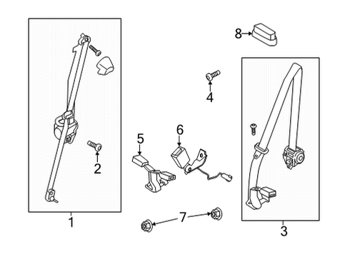 2021 Ford Bronco Seat Belt Diagram