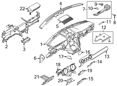 2019 Ford Mustang Instrument Panel Diagram