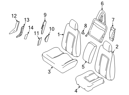 2006 Ford Expedition Front Seat Components Diagram 2 - Thumbnail