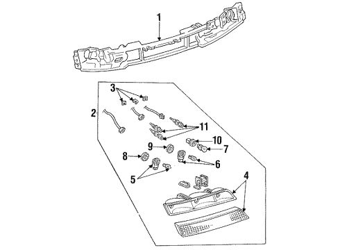 1995 Lincoln Mark VIII Bulbs Diagram