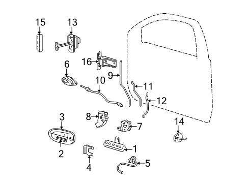 2007 Ford Freestyle Window Regulator, Front Passenger Side Diagram for 8F9Z-7427008-A
