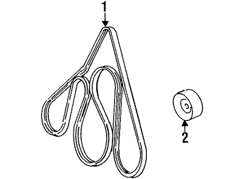 1997 Mercury Grand Marquis Belts & Pulleys Diagram