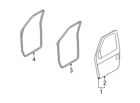 2013 Ford E-250 Front Door Diagram