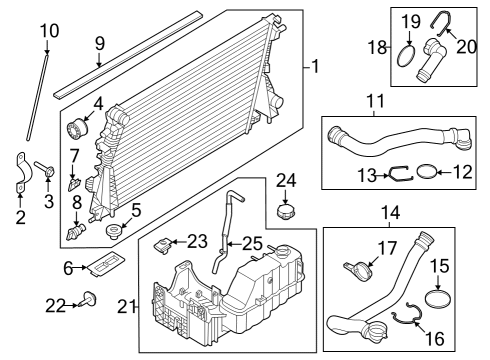 2023 Ford F-250 Super Duty Expansion Tank Diagram for LC3Z-9600-H
