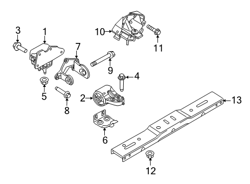 2019 Ford F-150 Engine & Trans Mounting Diagram