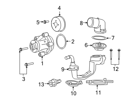 2009 Ford F-250 Super Duty Water Pump Diagram