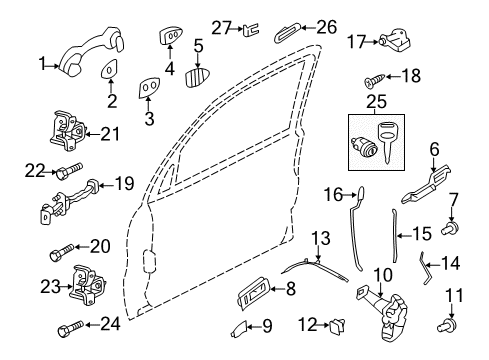 2009 Ford Escape Cylinder Rod, Front Driver Side Diagram for 8L8Z-7822135-A