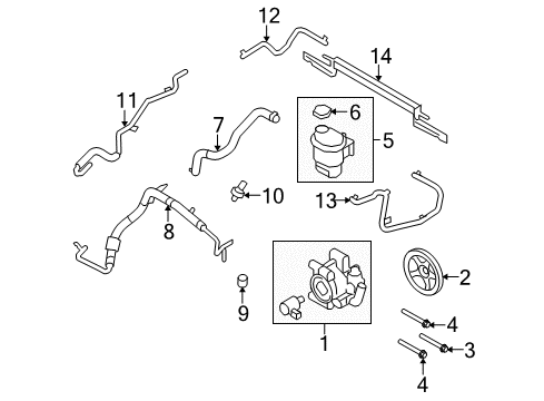 2011 Ford Flex Pressure Switch, Front Diagram for XW4Z-3N824-AA