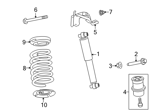 2007 Ford Fusion Shocks & Components - Rear Diagram