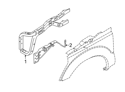 2014 Ford F-250 Super Duty Inner Components - Fender Diagram