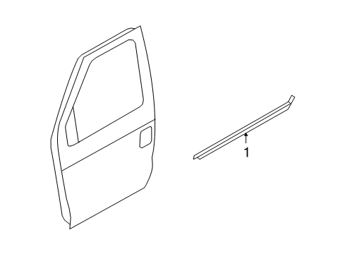 2013 Ford E-250 Exterior Trim - Front Door Diagram