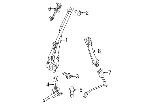 2014 Lincoln MKS Seat Belt Diagram