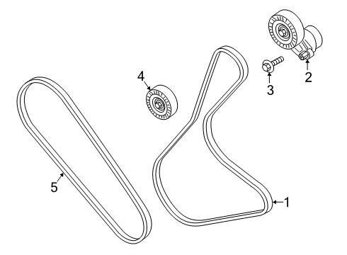 2021 Lincoln Nautilus Belts & Pulleys Diagram