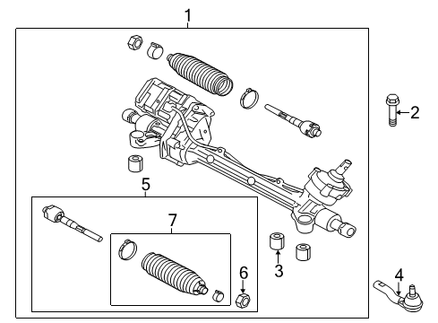 2011 Ford Fusion Steering Column & Wheel, Steering Gear & Linkage Diagram