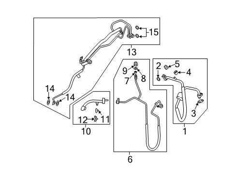 2019 Ford Expedition A/C Condenser, Compressor & Lines Diagram