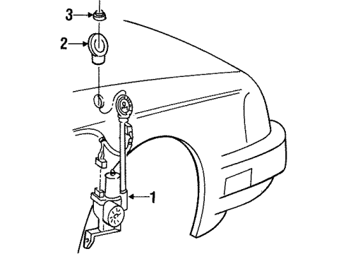 1994 Mercury Cougar Antenna & Radio Diagram