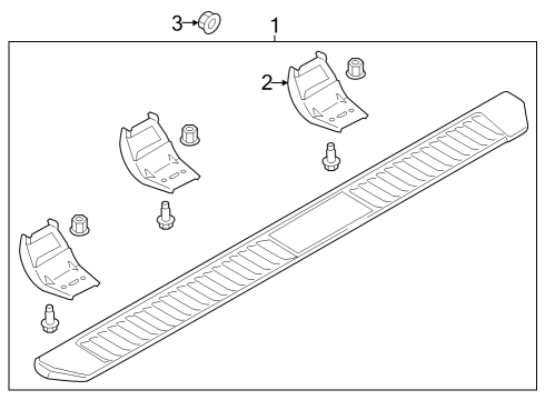 2023 Ford F-250 Super Duty Running Board Diagram