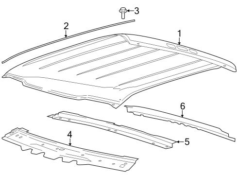 2023 Ford F-350 Super Duty Roof & Components Diagram 4 - Thumbnail