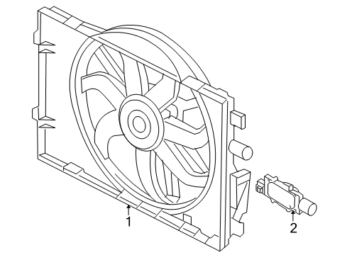 2009 Lincoln MKS Cooling System, Radiator, Water Pump, Cooling Fan Diagram 1 - Thumbnail