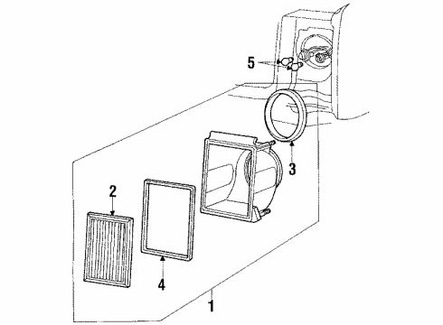 1991 Ford LTD Crown Victoria Tail Lamps, Backup Lamps Diagram