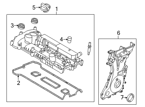 2015 Ford Explorer Valve & Timing Covers Diagram
