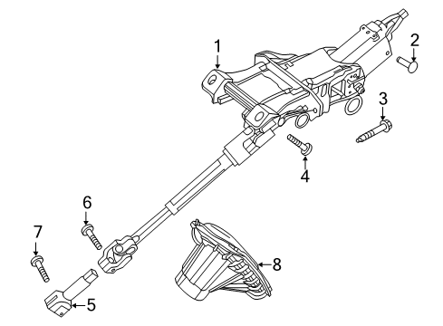 2018 Ford C-Max Steering Column & Wheel, Steering Gear & Linkage Diagram 2 - Thumbnail