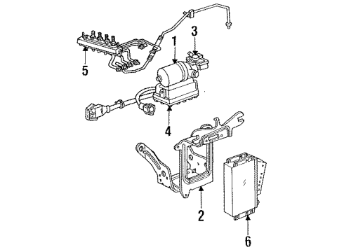 1995 Ford Thunderbird Anti-Lock Brakes Diagram