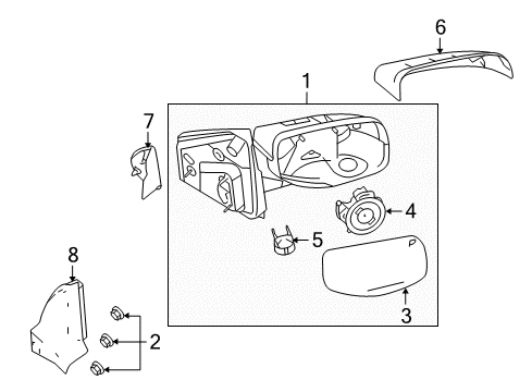 2009 Ford Taurus X Outside Mirrors Diagram