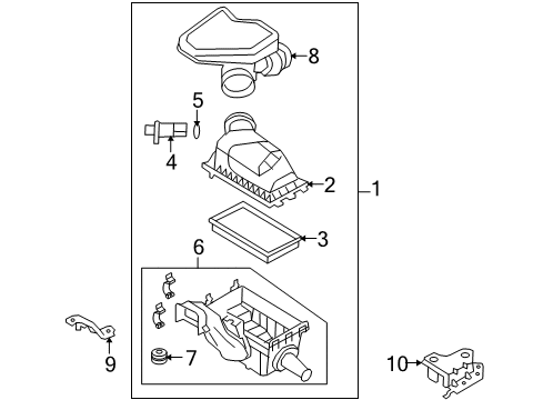 2009 Lincoln MKX Air Intake Diagram