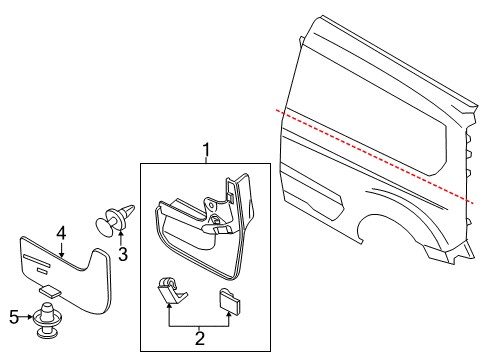 2017 Ford Transit Connect Exterior Trim - Side Panel Diagram 3 - Thumbnail