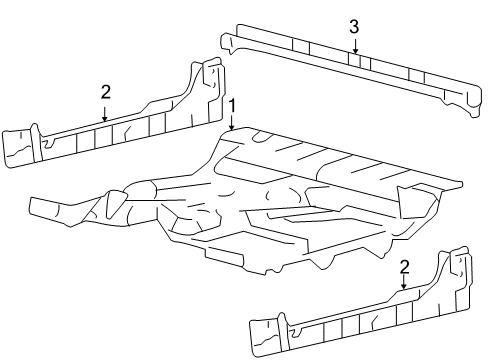 2006 Ford F-150 Floor Pan Diagram for 7L3Z-1511135-A
