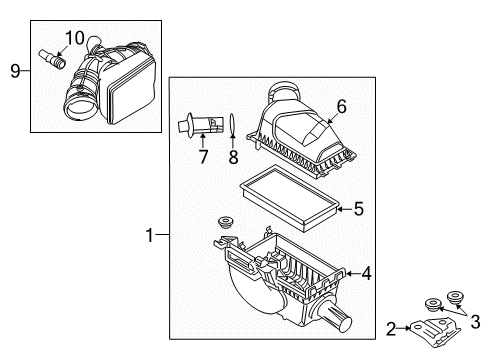 2009 Ford Taurus X Air Intake Diagram