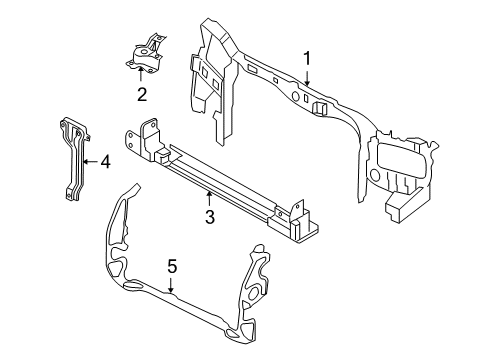 2005 Ford Escape Radiator Support Diagram 1 - Thumbnail