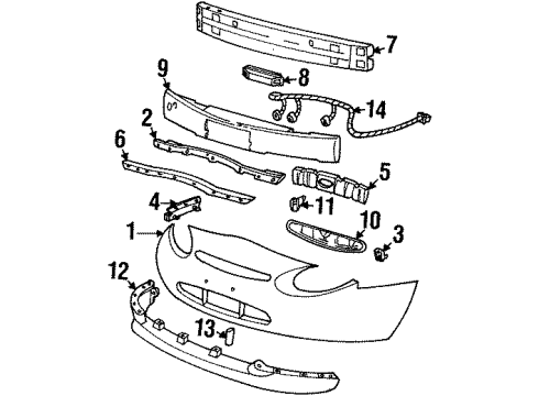 1996 Mercury Sable Ornament Diagram for F6DZ8213AA
