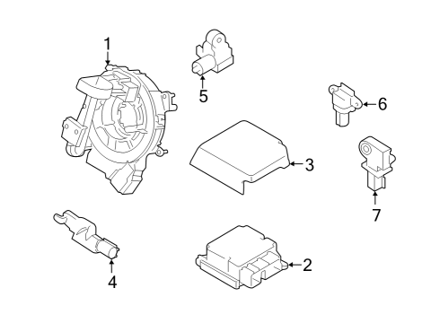 2023 Ford F-150 Lightning Passenger Air Bag Bracket Diagram for ML3Z-15045D56-B